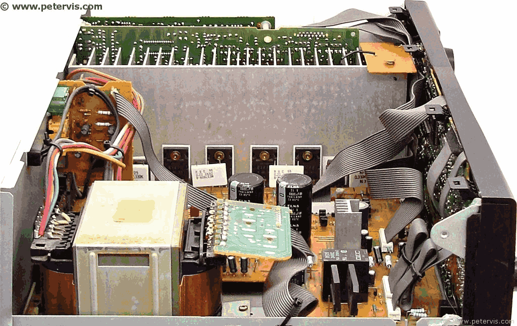 Heatsink and Power Transistors View Large