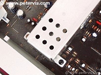 Heatsink exhaust holes plan view.