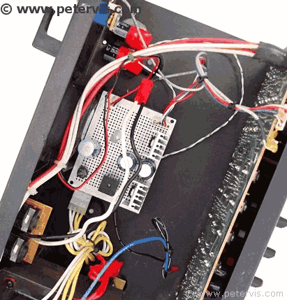 15 V power supply PCB installed.