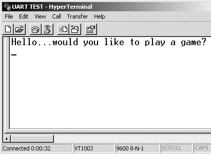 HyperTerminal Example