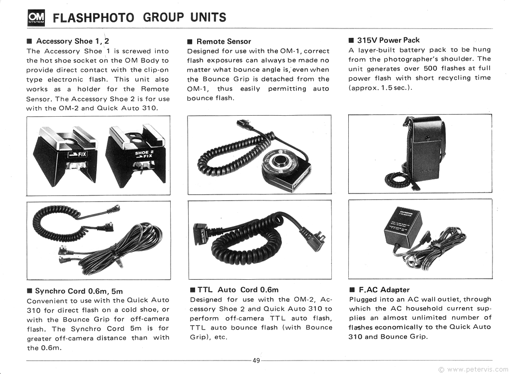 Olympus Om 1 Accessory Shoe Remote Sensor Power Pack