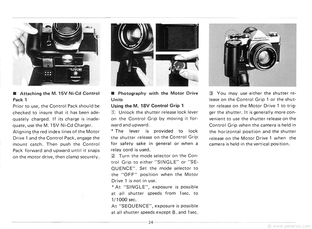 Olympus Om 1 Control Grip And Motor Drive