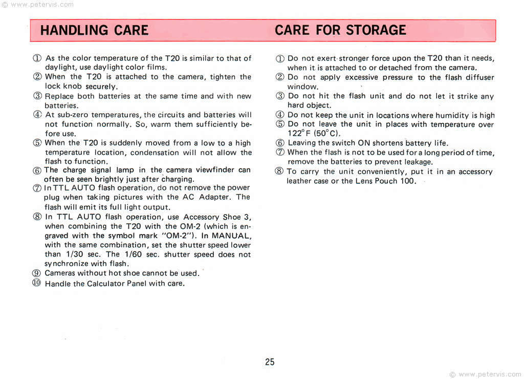 Care and Storage