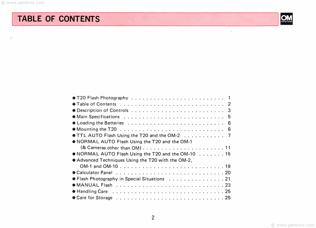 Table of Contents