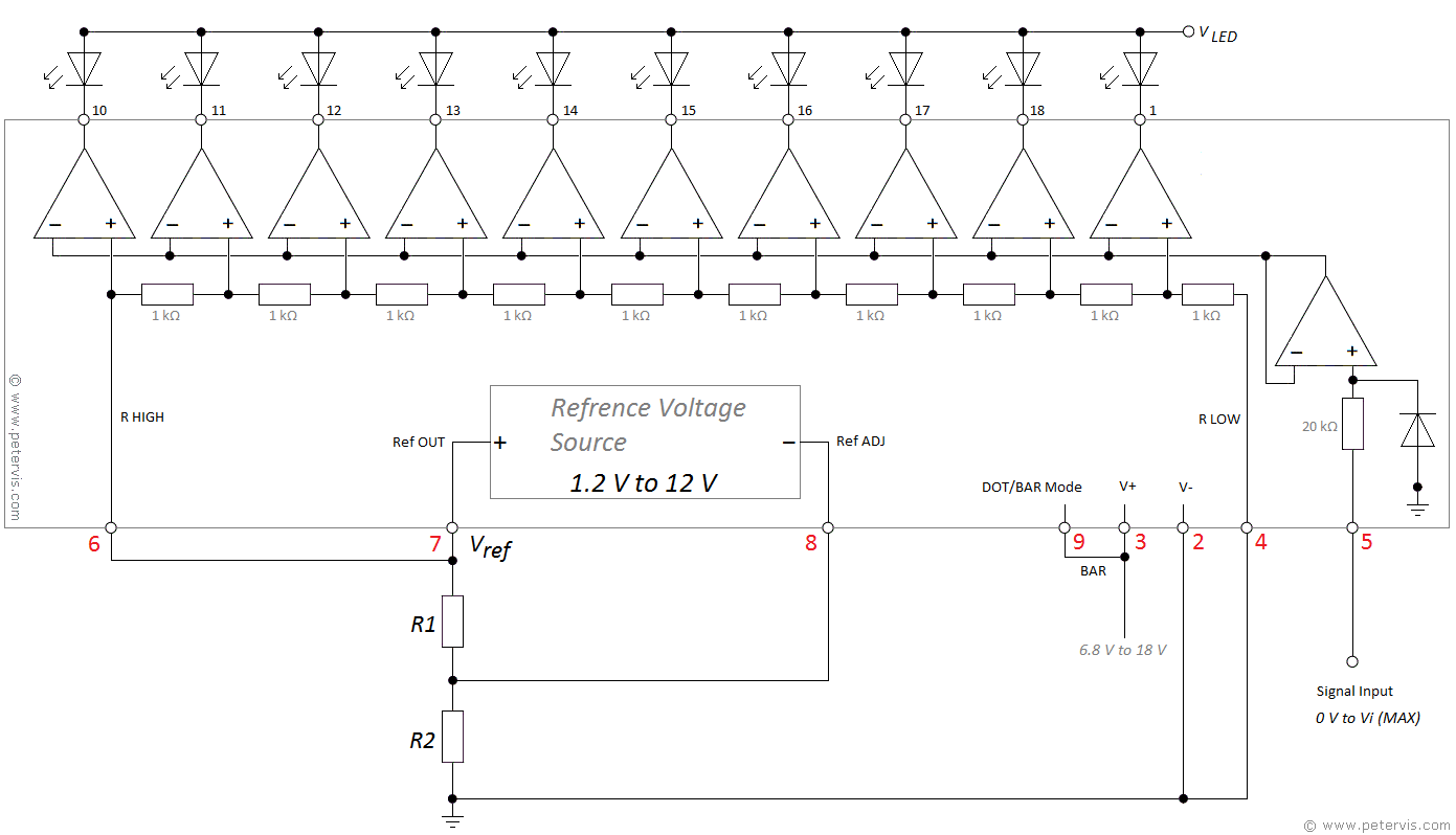 Lm3914n схема включения