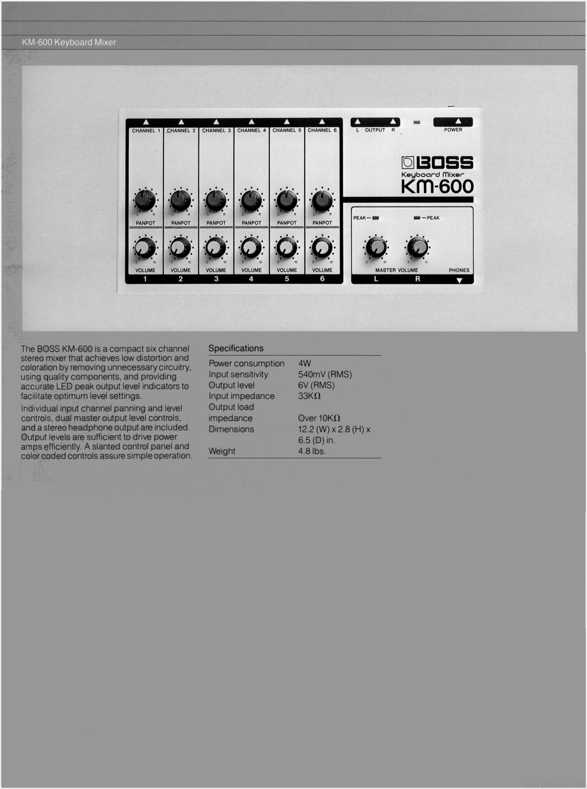 BOSS KM-600 KEYBOARD MIXER