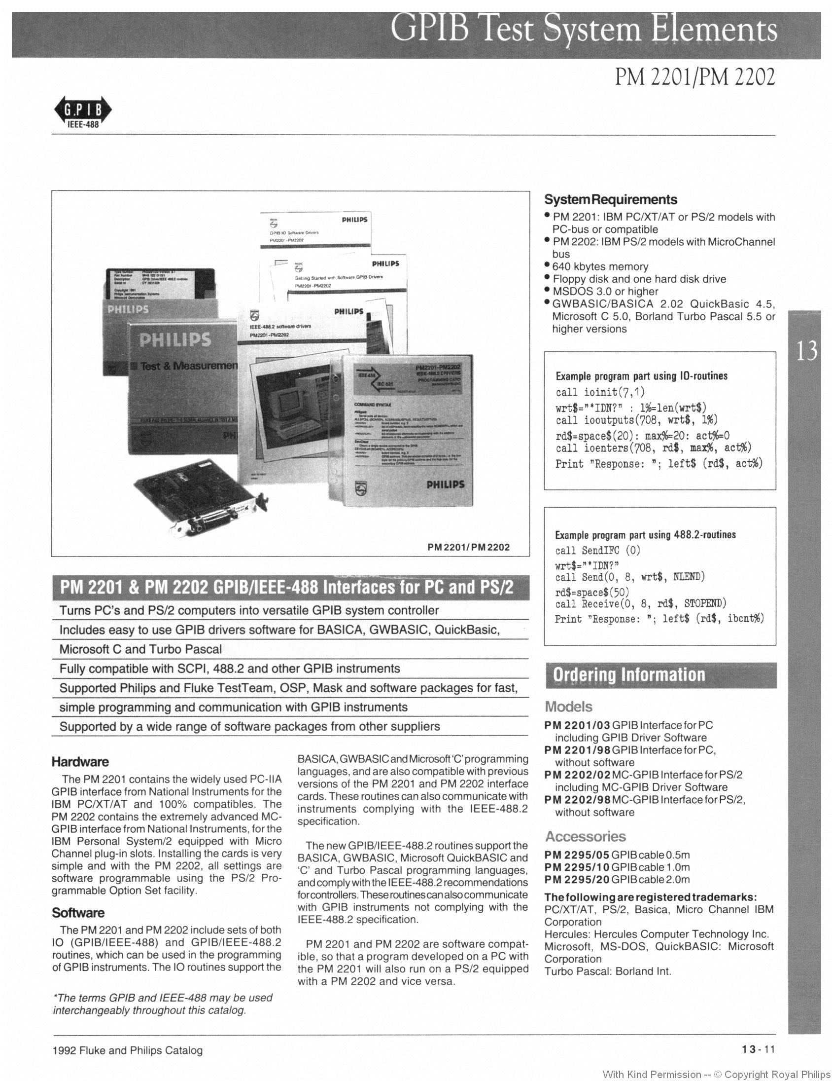 Philips PM 2201 and PM 2202