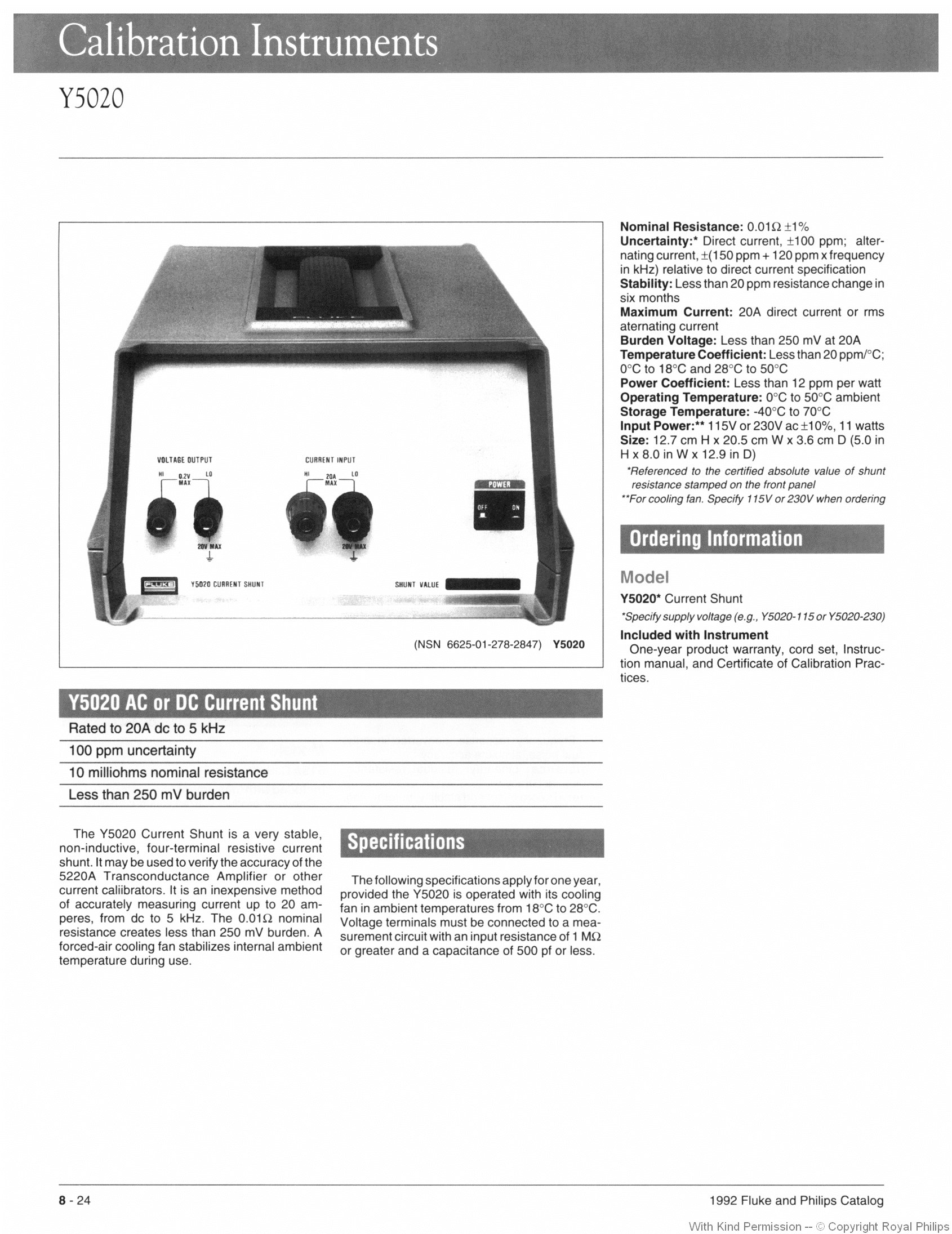 Fluke Y5020