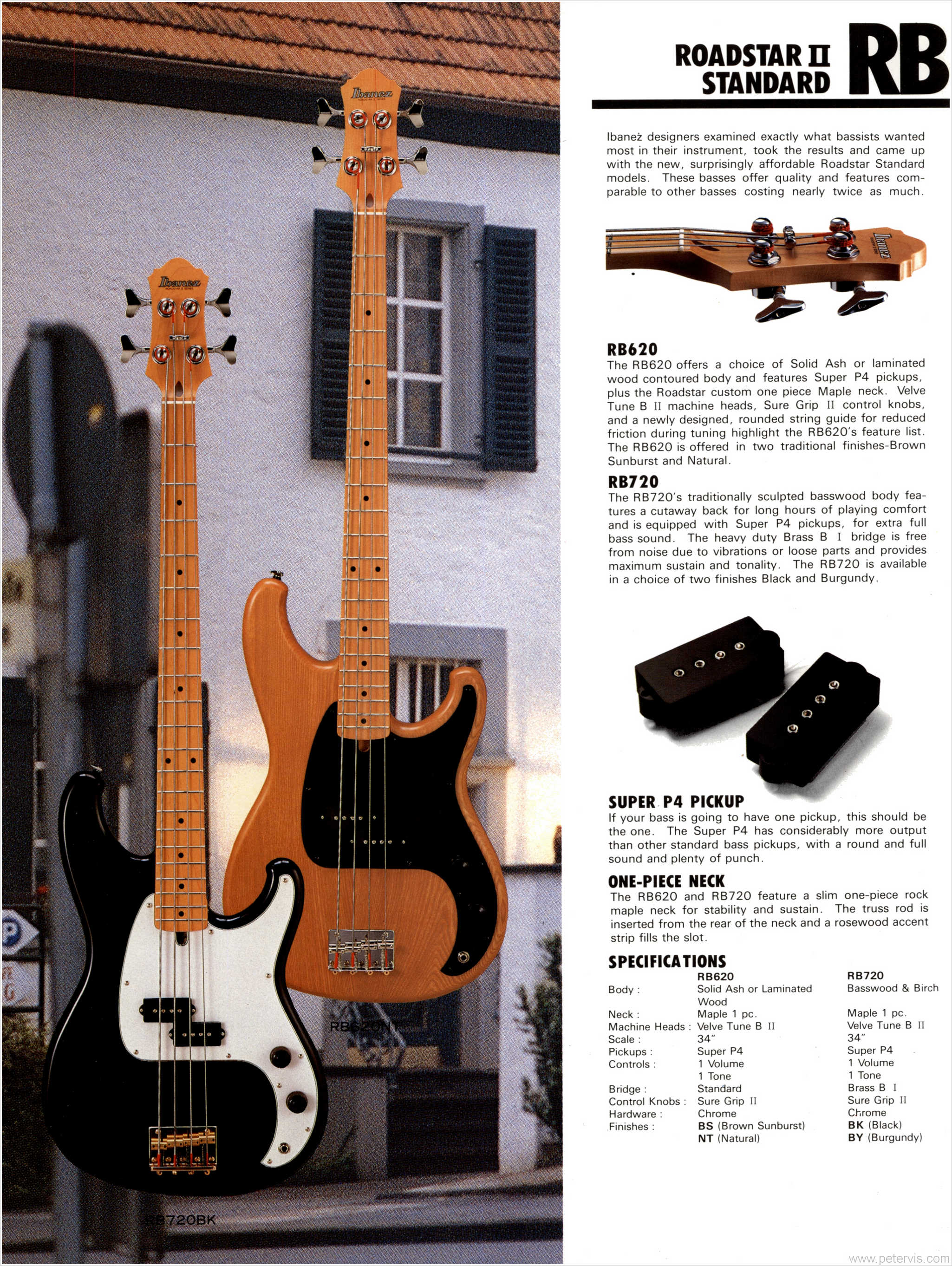 IBANEZ ROADSTAR 2 RB620 AND RB720 SPECIFICATIONS