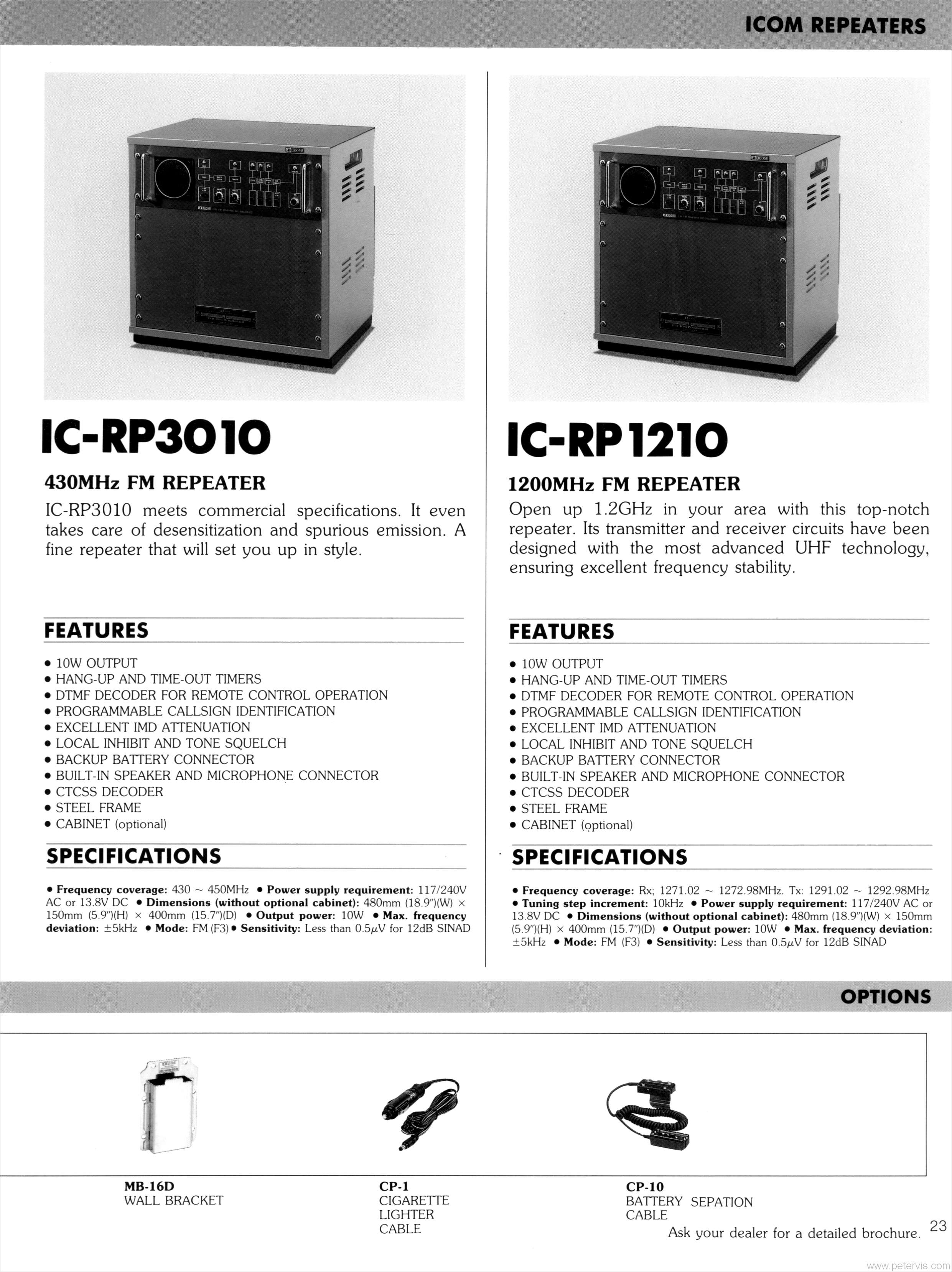 IC-RP3010 and IC-RP1210