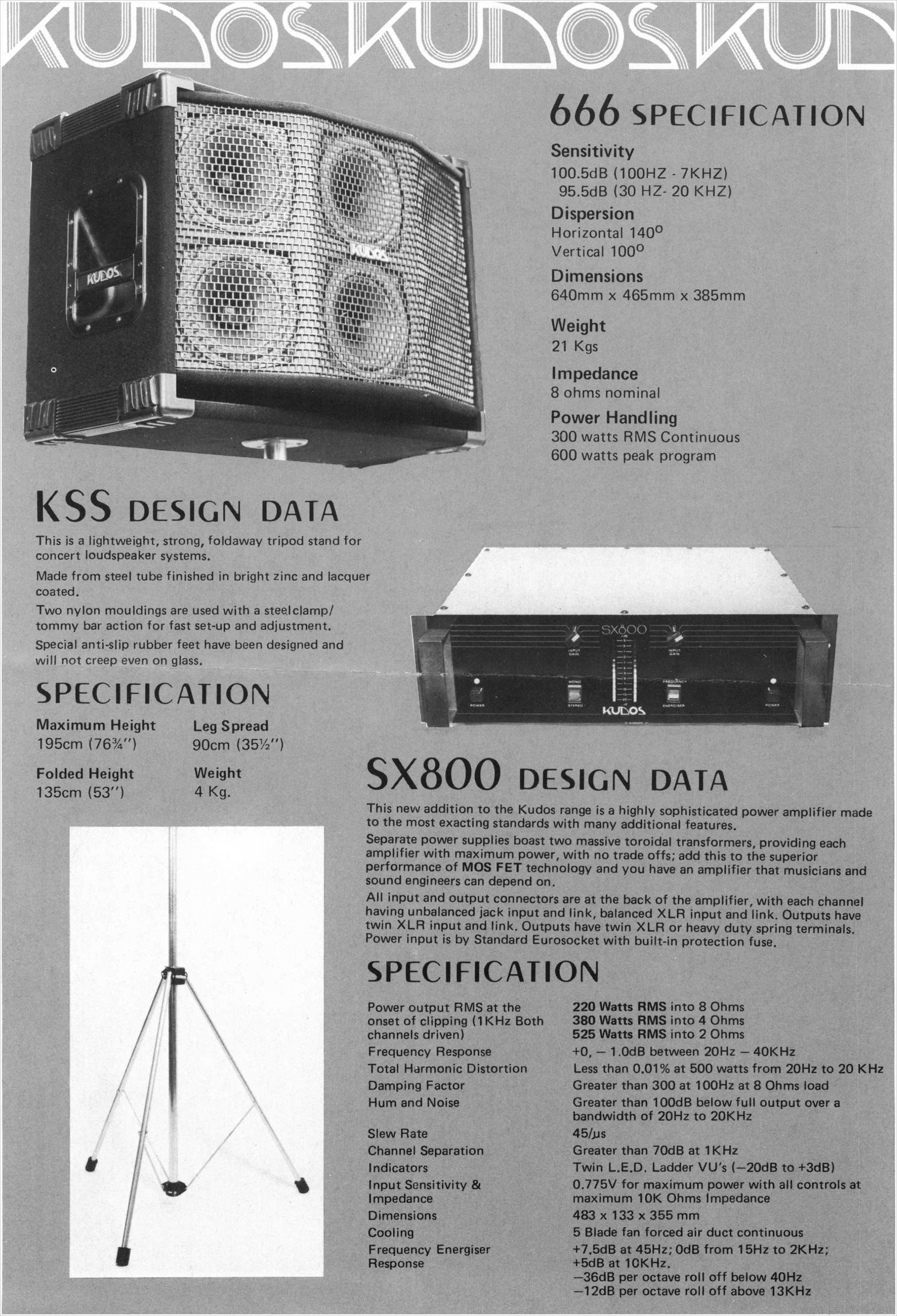 KUDOS 666 AND SX800