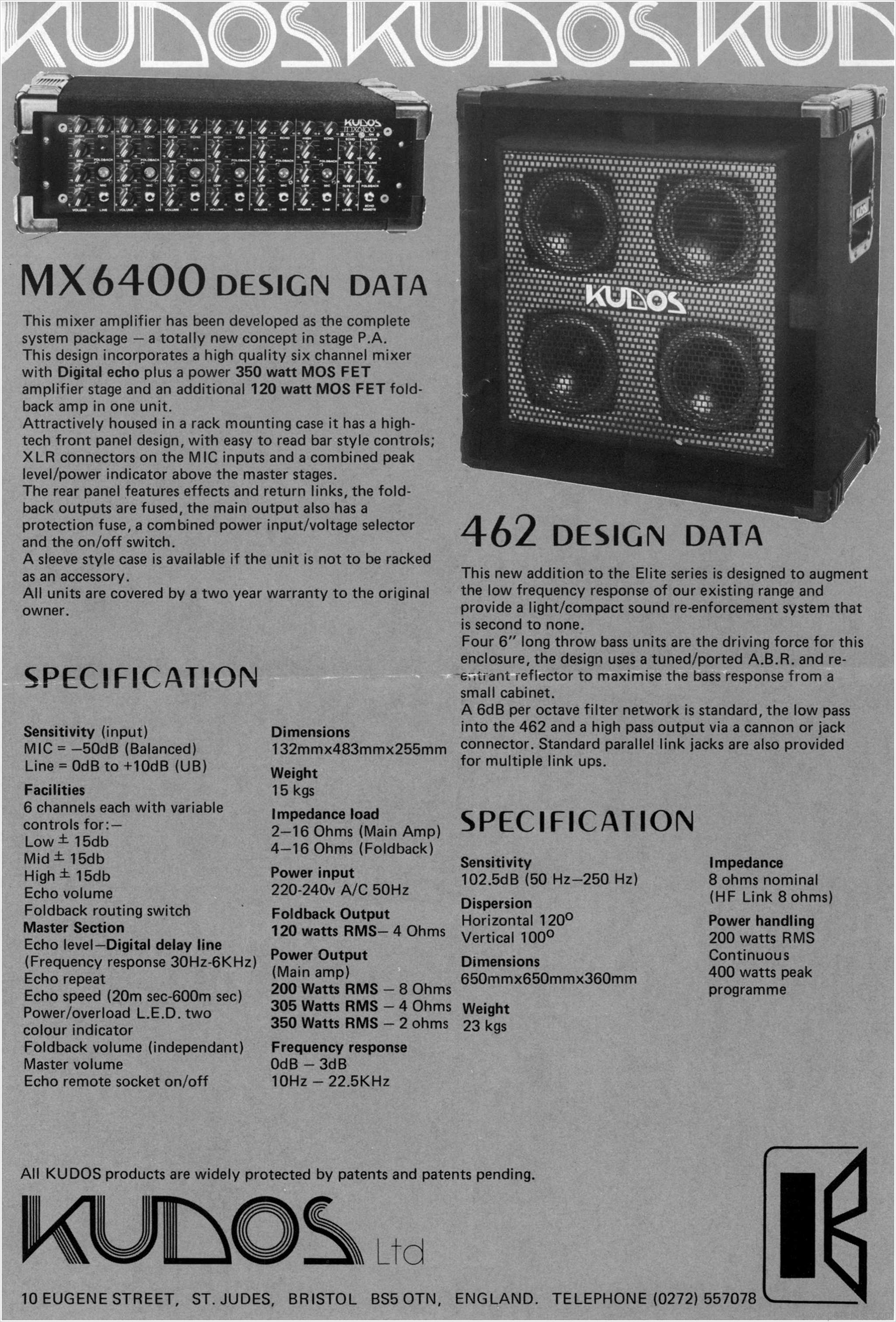 KUDOS MX6400 AND 462