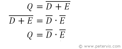 Using De Morgan's Theorem