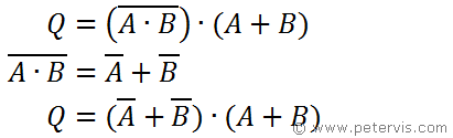 Using De Morgan's Theorem