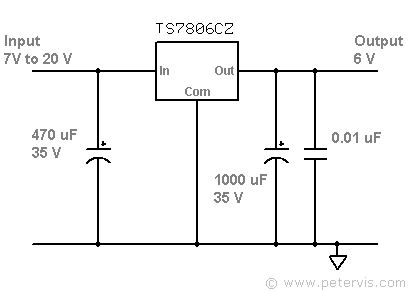 6 V Power Supply Circuit