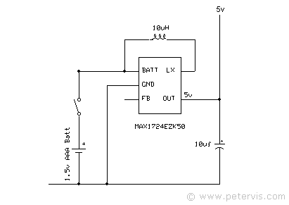 1.5 V to 5 V Converter Circuit