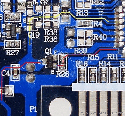 Enabling the encoder circuit using transistor Q1.