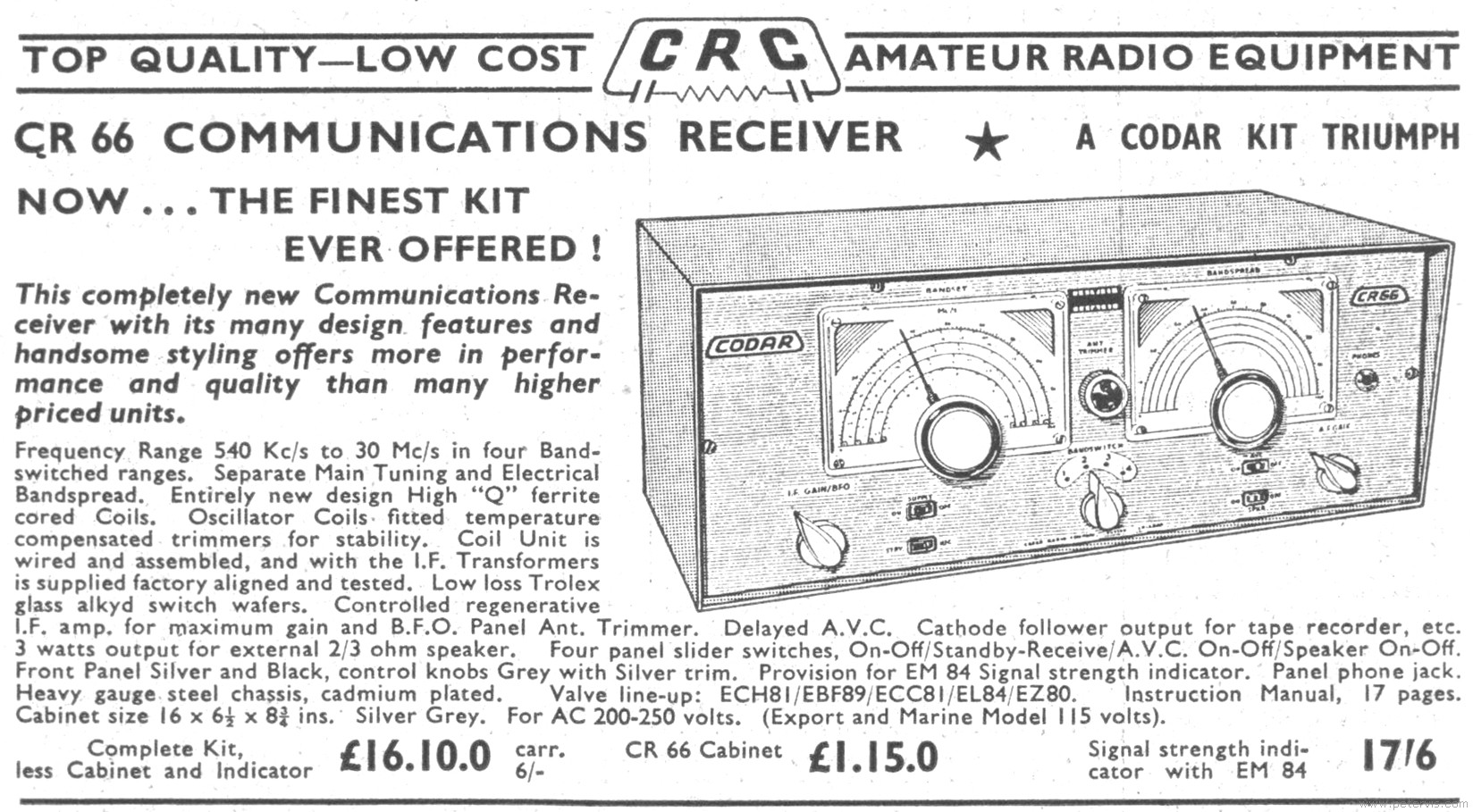 CR66 Communications Receiver