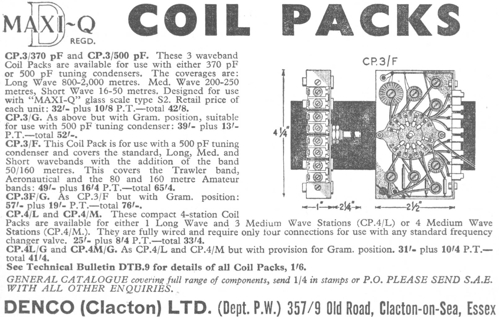 Denco Coil Packs -- June 1961