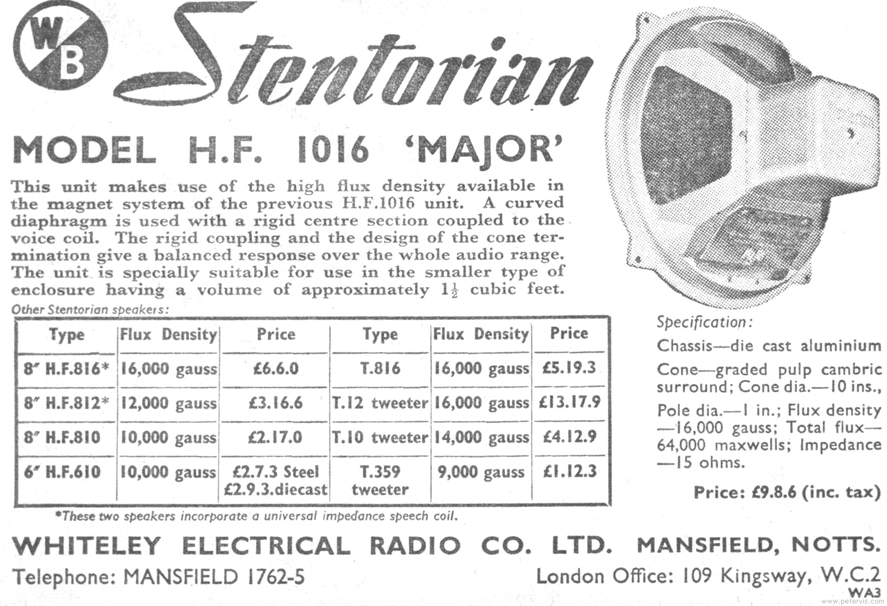 Stentorian HF 1016 Major