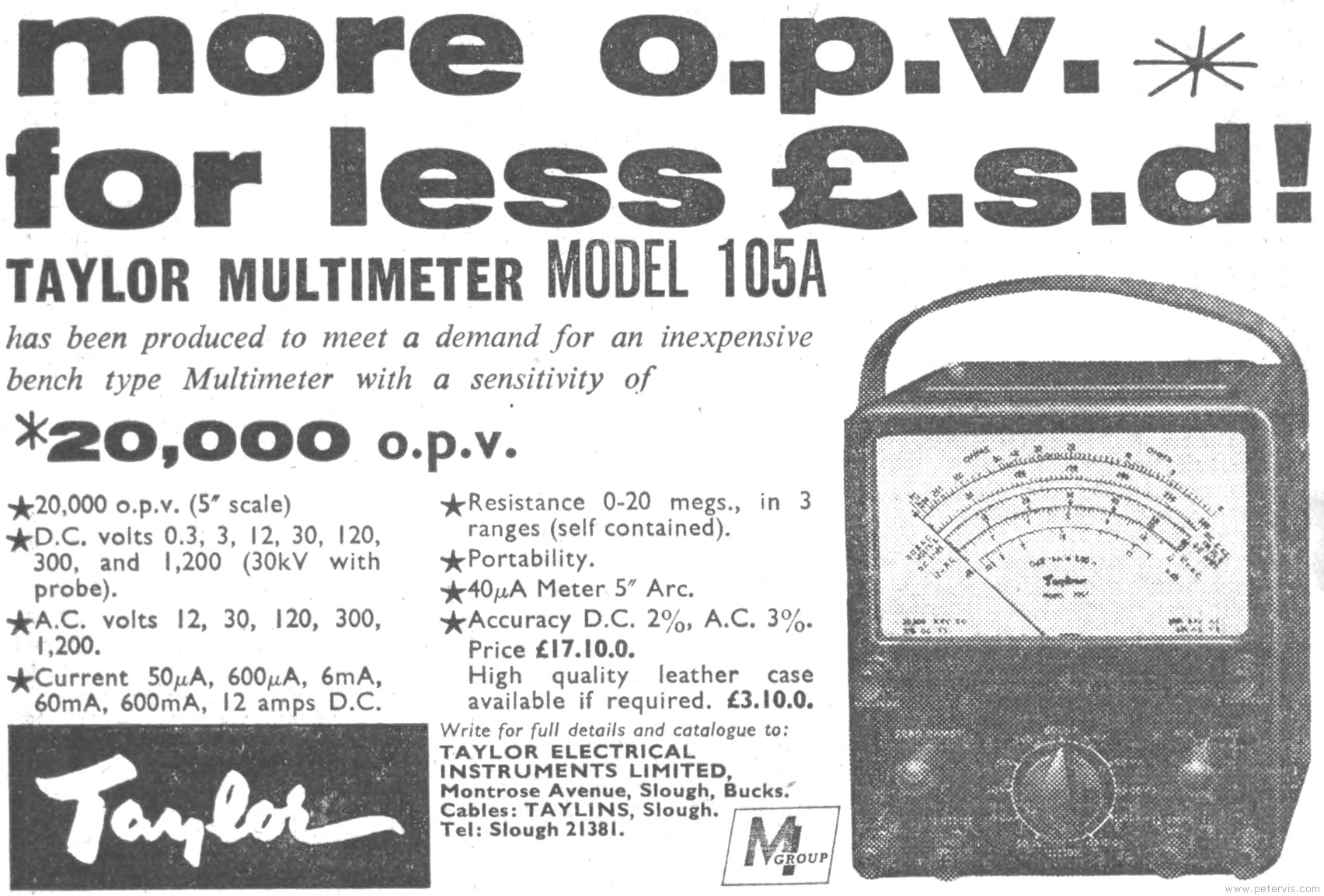 Taylor 105A Multimeter