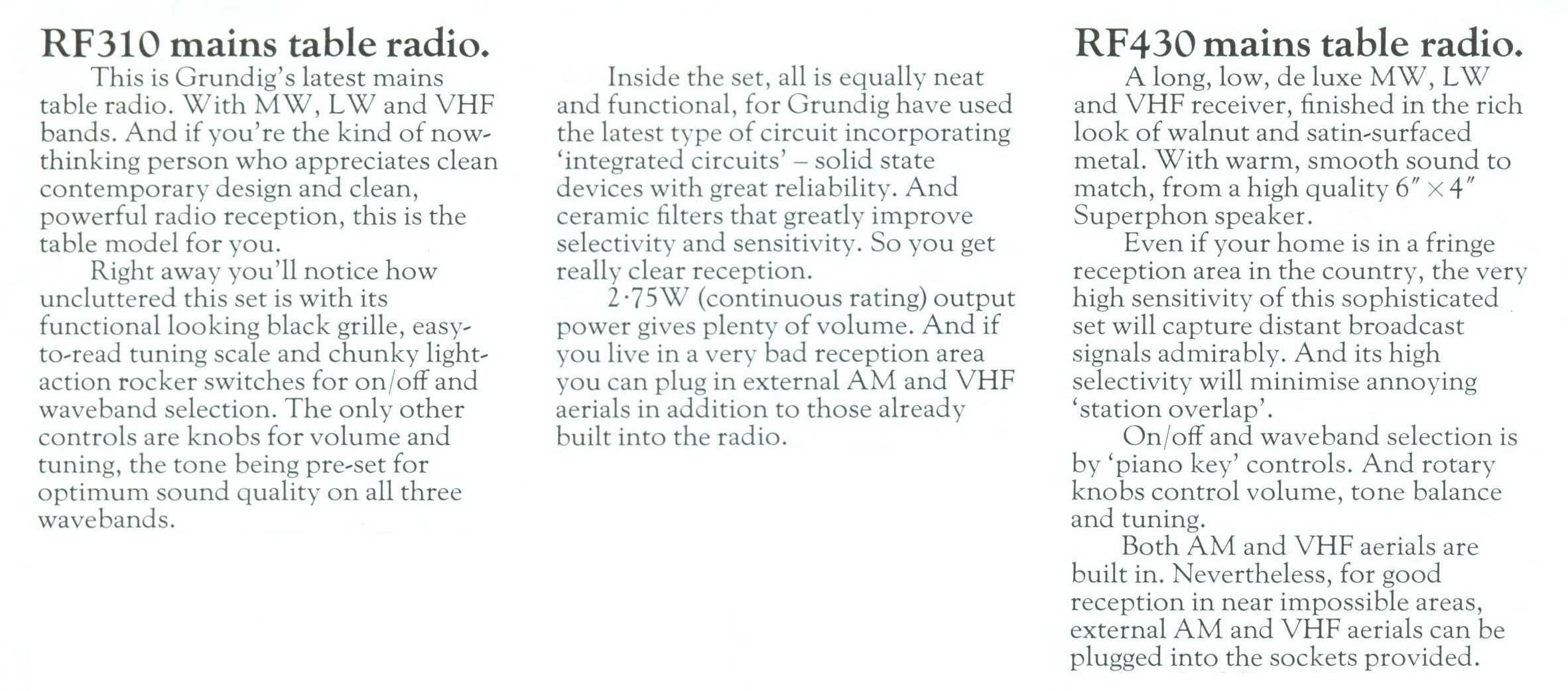 Table Radios