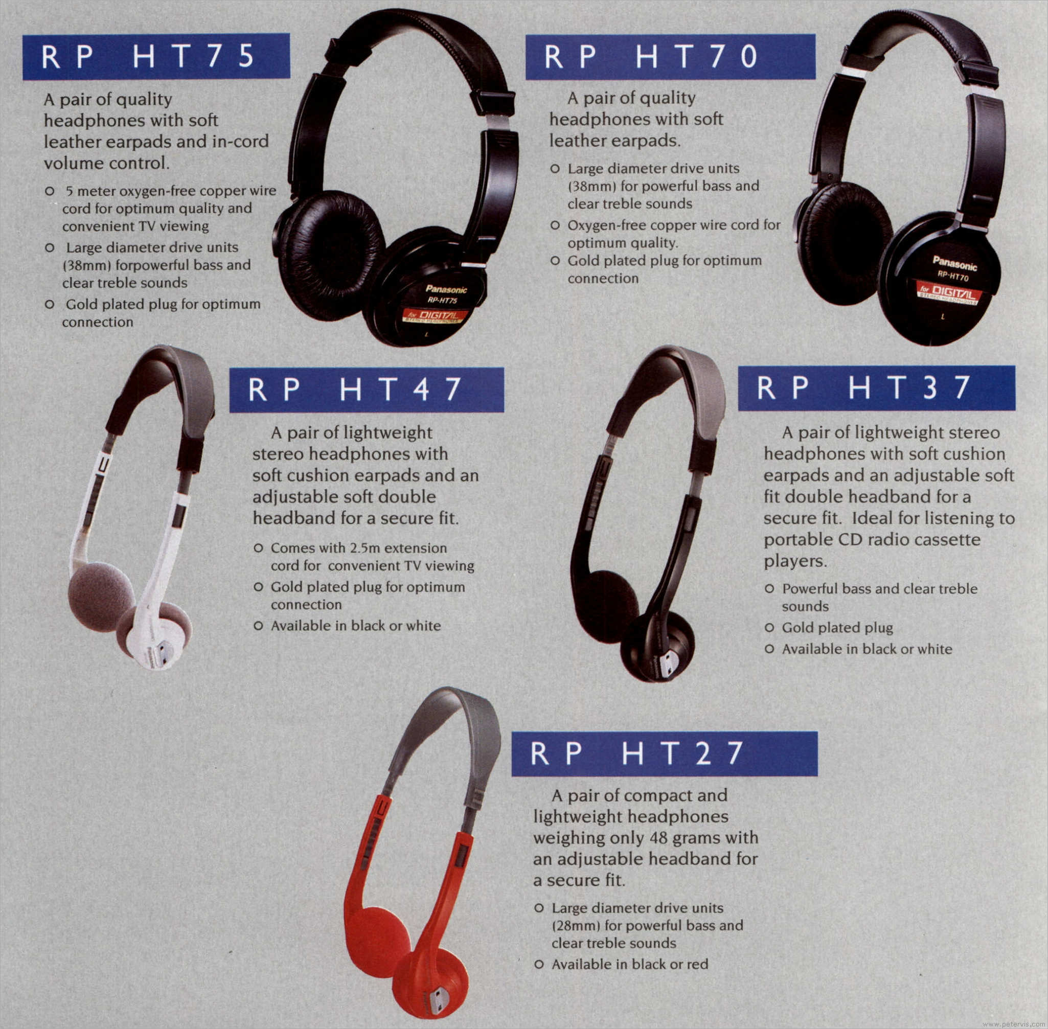 Panasonic RP-HT Series Headphones