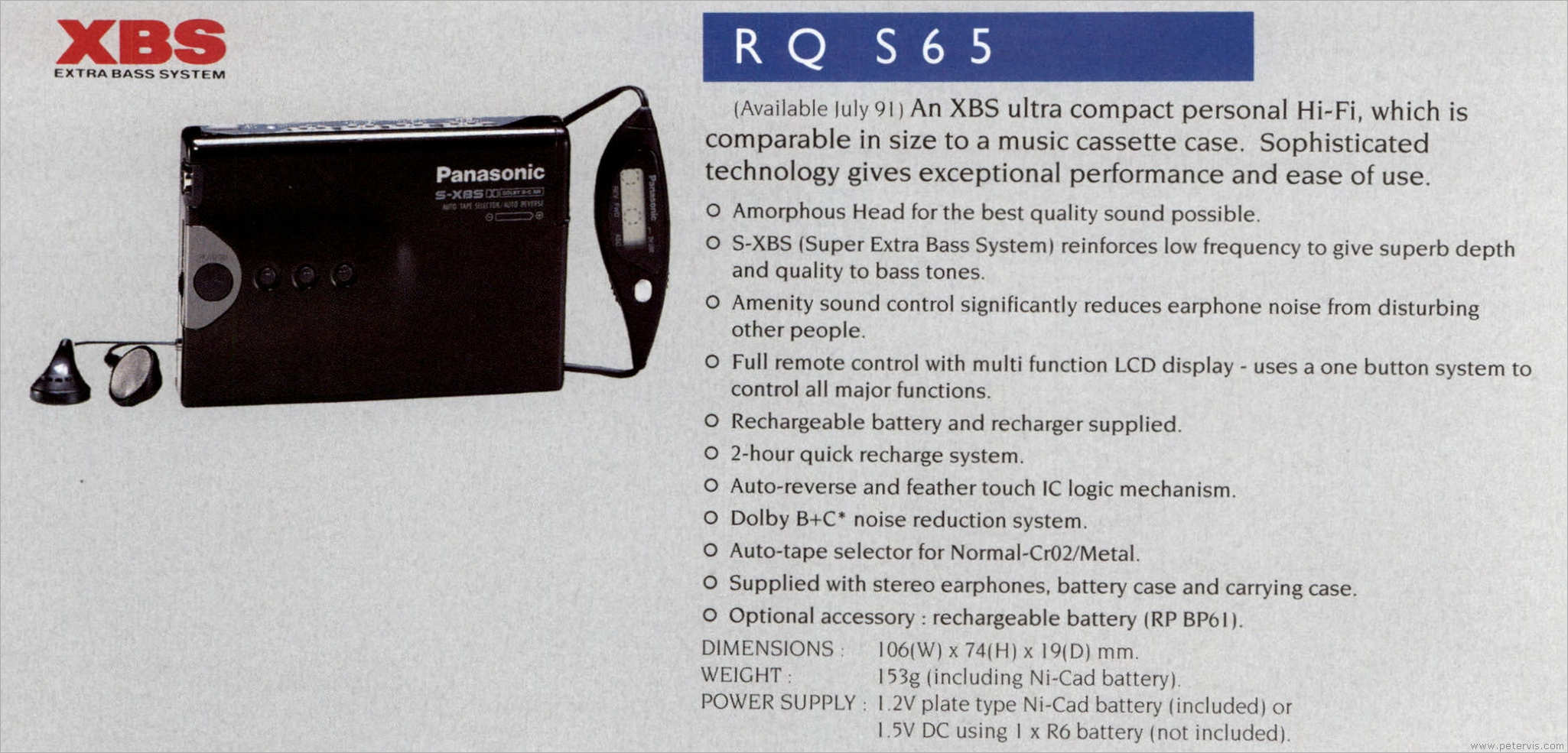 Panasonic RQ-S65