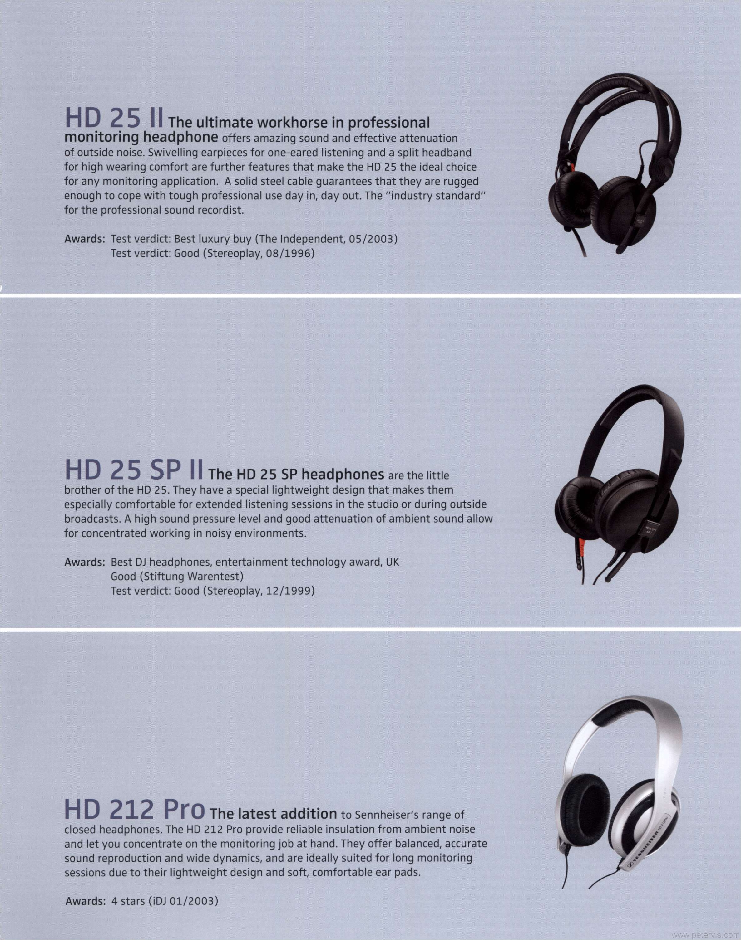 HS 25 II AND HD 25 SP II AND HD 212 PRO