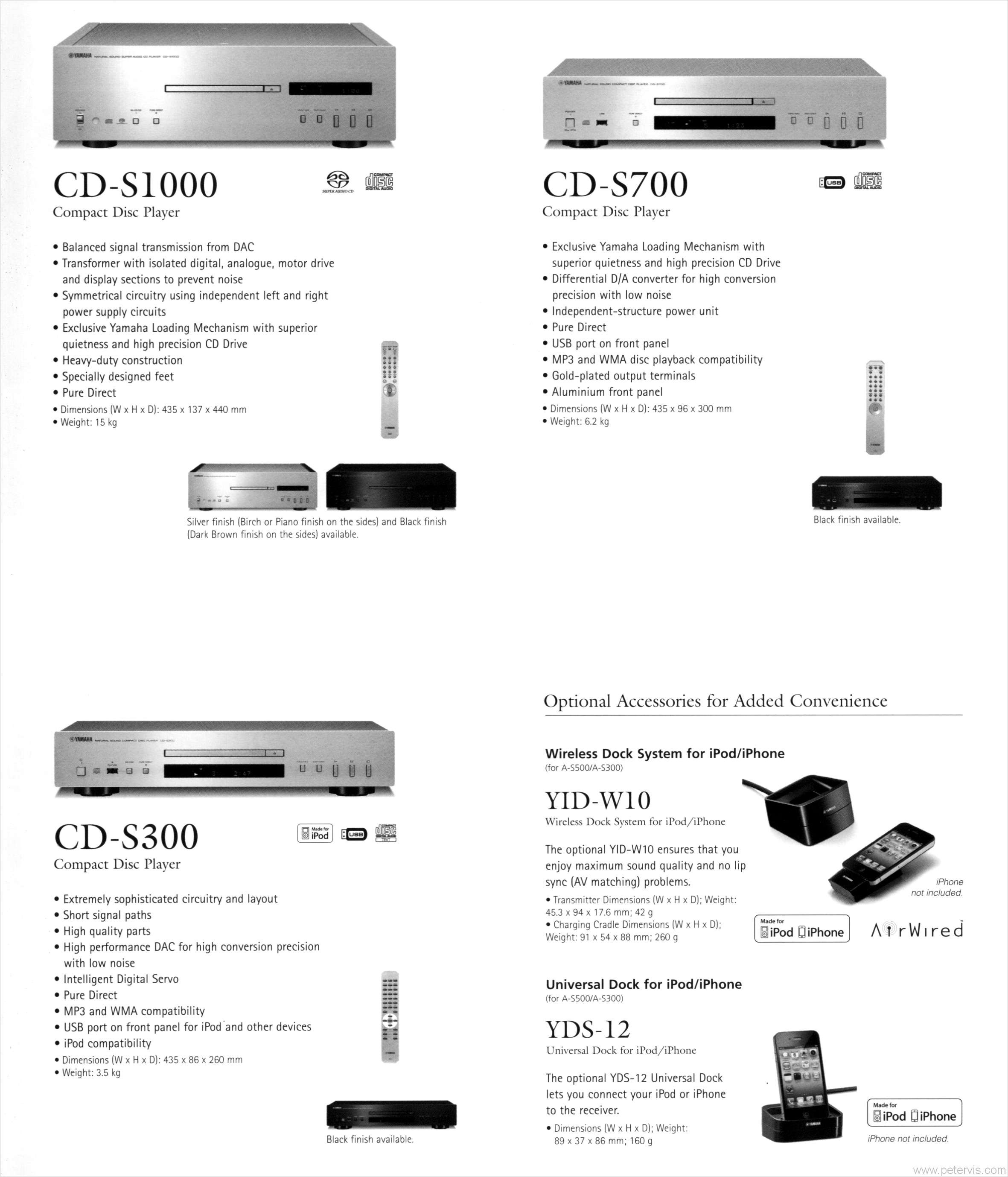 CD-S1000 and CD-S700 and CD-S300