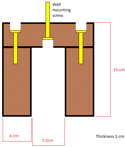 Guitar Bracket Dimensions