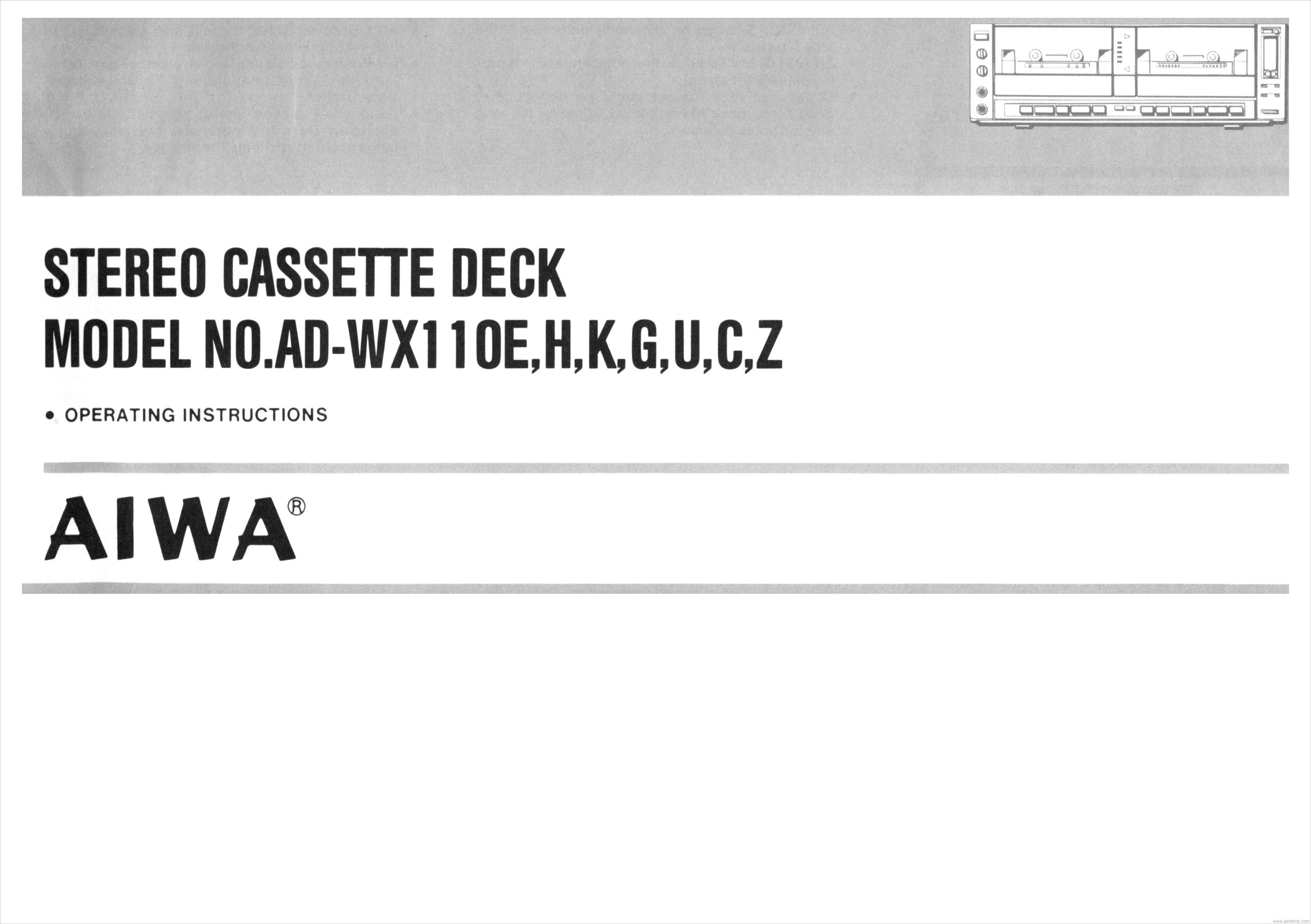 Aiwa AD-WX110 User Manual