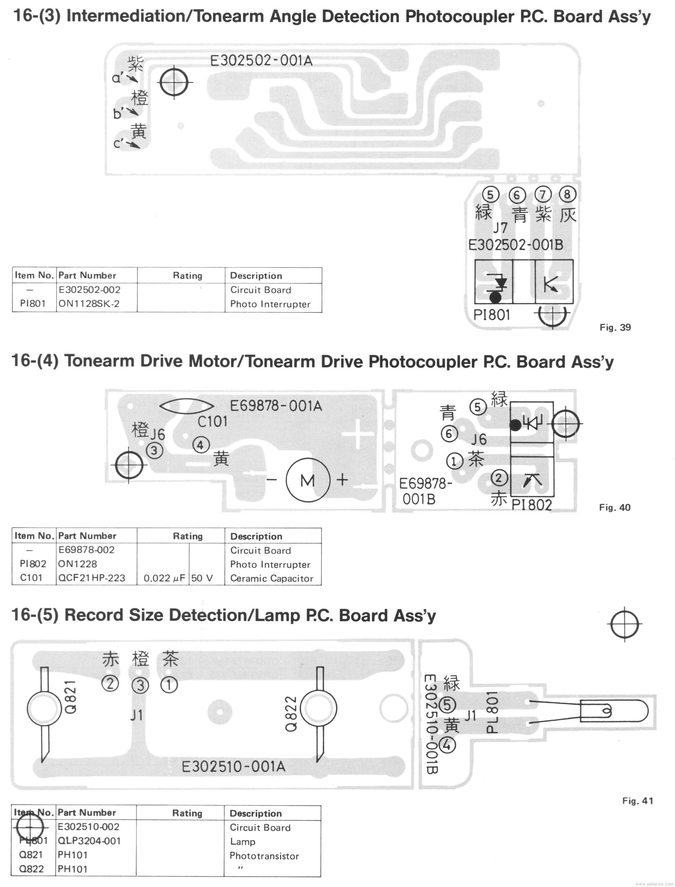 Tonearm Photocoupler PCB