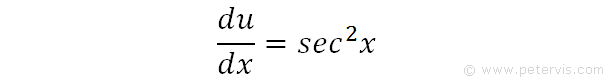du/dx=sec^2x