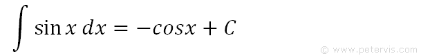 ∫sinx dx = -cosx +C