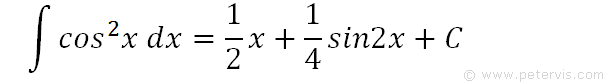 integral of cos^2x dx