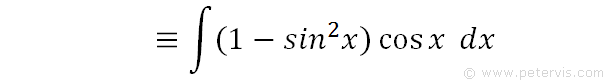 Substitution of trig identity.