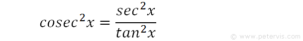 Substituting trig identities.