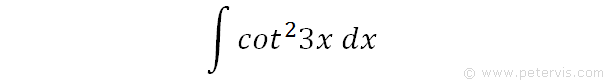 Integrate cot^23x