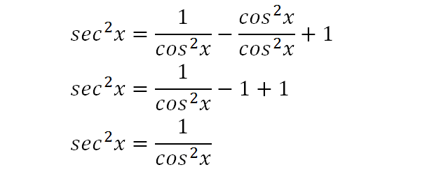 Integrate Sec 2x Method 2