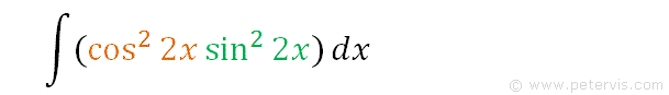 Integrate sin^22x cos^22x