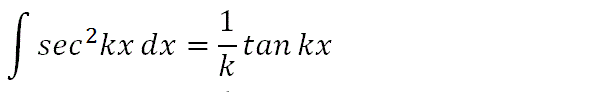 Integral of sec^2kx