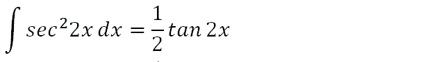 Integral of sec^22x