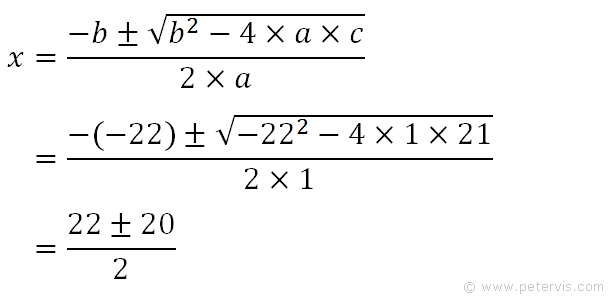 Solving quadratic equation