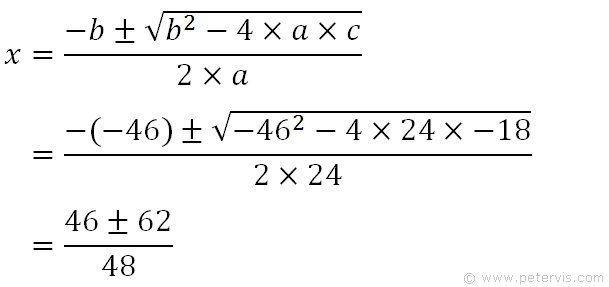 Solving quadratic equation