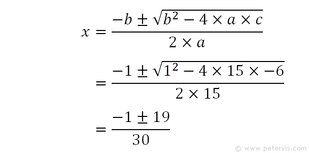 Solving quadratic equation