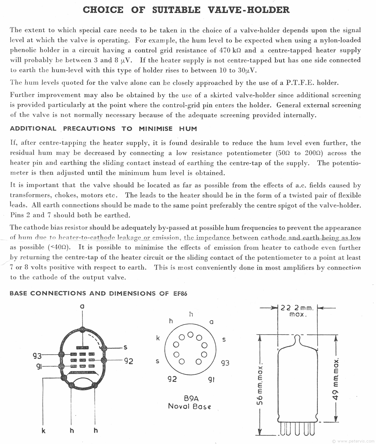 Valve Holder and Audio Hum